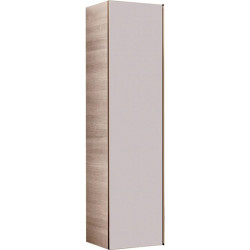 Colonne haute Geberit Citterioavec une porte: Largeur 40cm, Hauteur 160cm, Profondeur 37.1cm, taupe / verre brillant, chêne beige / mélamine structuré bois