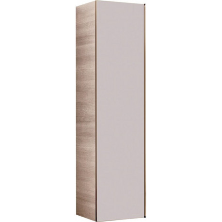 Colonne haute Geberit Citterioavec une porte: Largeur 40cm, Hauteur 160cm, Profondeur 37.1cm, taupe / verre brillant, chêne beige / mélamine structuré bois