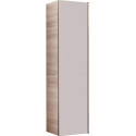 Colonne haute Geberit Citterioavec une porte: Largeur 40cm, Hauteur 160cm, Profondeur 37.1cm, taupe / verre brillant, chêne beige / mélamine structuré bois