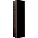 Colonne haute Geberit Citterioavec une porte: Largeur 40cm, Hauteur 160cm, Profondeur 37.1cm, noir / verre brillant, chêne gris brun / mélamine structuré bois
