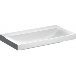 Lavabo Geberit Xeno², 90x48cm, sans troude robinetterie, sans trop-plein, Blanc, KeraTect