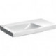 Lavabo Geberit Xeno²avec plage de dépose, 90x48cm, sans troude robinetterie, sans trop-plein, plage de dépose à droite, Blanc, KeraTect
