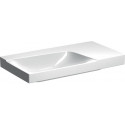 Lavabo Geberit Xeno²avec plage de dépose, 90x48cm, sans troude robinetterie, sans trop-plein, plage de dépose à droite, Blanc, KeraTect