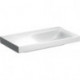 Lavabo Geberit Xeno²avec plage de dépose, 90x48cm, sans troude robinetterie, sans trop-plein, plage de dépose à gauche, Blanc, KeraTect