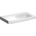 Lavabo Geberit Xeno²avec plage de dépose, 90x48cm, sans troude robinetterie, sans trop-plein, plage de dépose à gauche, Blanc, KeraTect