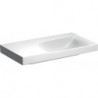 Lavabo Geberit Xeno²avec plage de dépose, 90x48cm, sans troude robinetterie, sans trop-plein, plage de dépose à gauche, Blanc, KeraTect