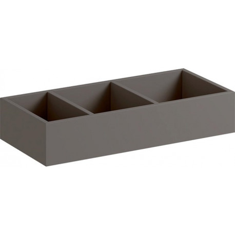 Casier de rangement Geberit Xeno², agencement en H: B:32.3cm, H:6.2cm, T:15cm, Gris scultura / Mélamine structuré bois