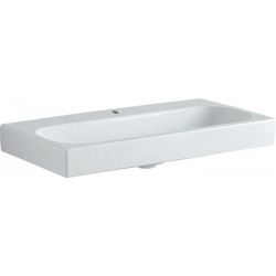 Lavabo Geberit Citterio, 90x50cm, troude robinetterie au centre, sans trop-plein, Blanc, KeraTect