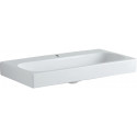 Lavabo Geberit Citterio, 90x50cm, troude robinetterie au centre, sans trop-plein, Blanc, KeraTect