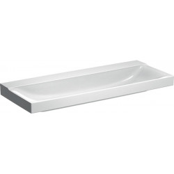 Lavabo Geberit Xeno², 120x48cm, sans troude robinetterie, sans trop-plein, Blanc, KeraTect