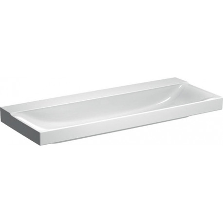 Lavabo Geberit Xeno², 120x48cm, sans troude robinetterie, sans trop-plein, Blanc, KeraTect