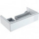 Meuble bas pour lavabo Geberit Xeno²avec plage de dépose,avec un tiroir: Largeur 88cm, Hauteur 22cm, Profondeur 46.2cm, Blanc / Laqué ultra-brillant, Largeur de lavabo:90cm