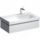 Meuble bas pour lavabo Geberit Xeno²avec plage de dépose,avec un tiroir: Largeur 88cm, Hauteur 22cm, Profondeur 46.2cm, Blanc / Laqué ultra-brillant, Largeur de lavabo:90cm