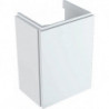 Meuble bas pour lave-mains Geberit Xeno²,avec une porte: Largeur 38cm, Hauteur 52.5cm, Profondeur 26.5cm, Blanc / Laqué ultra-brillant