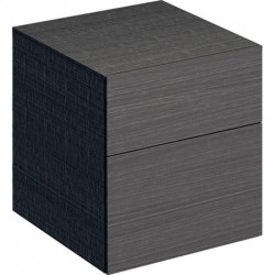 Meuble latéral bas Geberit Xeno²avec deux tiroirs: Largeur 45cm, Hauteur 51cm, Profondeur 46.2cm, Gris scultura / Mélamine structuré bois