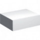Meuble latéral bas Geberit Xeno²avec un tiroir: Largeur 58cm, Hauteur 20cm, Profondeur 46.2cm, Blanc / Laqué ultra-brillant