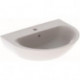 Lavabo Geberit Renova, 65x50cm, troude robinetterie au centre, Blanc