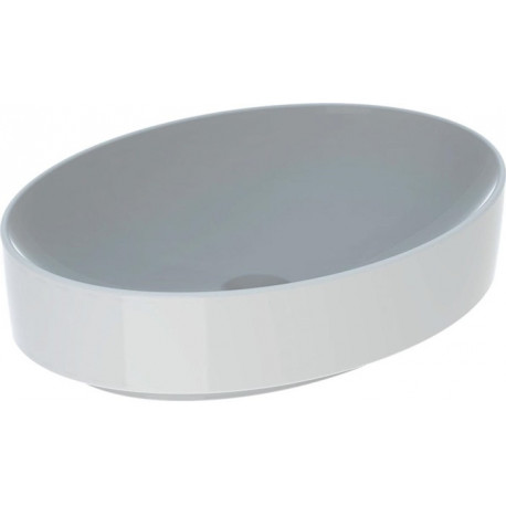 Vasque à poser Geberit VariForm ovale, 55x40cm, sans troude robinetterie, sans trop-plein, Blanc