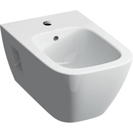 Bidet mural GE Renova Plan Square, forme partiellement fermée. m. l .. KeraTect