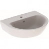 Lavabo Geberit Renova, 55x45cm, troude robinetterie au centre, Blanc