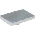 Lavabo à encastrer VariForm rectangulaire 550x400mm sans trou de robinetterie sans trop plein blanc