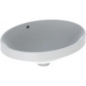 Lavabo à encastrer VariForm oval 500x400mm sans trou de robinetterieavec trop plein blanc