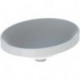 Lavabo à encastrer VariForm oval 500x400mm sans trou de robinetterie sans trop plein blanc