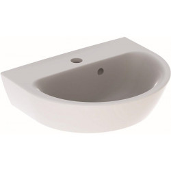 Lave-mains Geberit Renova, Blanc, 45x17.3x36cm, troude robinetterie au centre