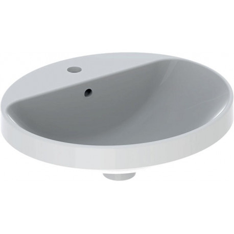 Lavabo à encastrer VariForm oval 500x450mm avec trou pour robinetavec trop plein blanc