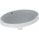 Lavabo à encastrer VariForm oval 550x400mm sans trou de robinetterieavec trop plein blanc