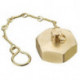 BOUCHONavec JOINT ET CHAINETTE POUR ROBINET DN15