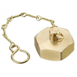BOUCHONavec JOINT ET CHAINETTE POUR ROBINET DN15