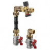 Kit de raccordement compteur de chaleur avec Cocon QTZ, forme d'angle, DN 25 180 - 1300 l / h OVENTROP