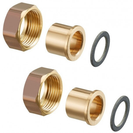 JEU DE RACCORDS POUR REGUMAT DN20, ECROU 1 x22mm D. A BRAS. (par 2)
