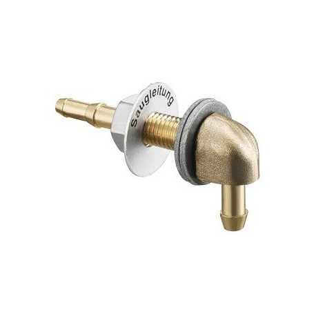 COUDEavec CONTRE-ECROU, POUR TUYAUX 4 ET 6 mm