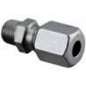 RACCORD DROIT ACIER, BAGUE LAITON, 3/8 x6 mm
