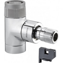 ROBINET EQUERRE SERIE EQ, DN 15, M30x1,5, BLANC PULVERISE