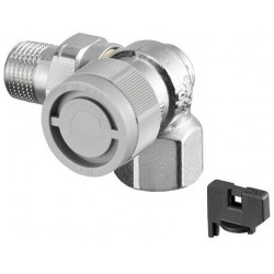 Vanne thermostatique série AQ M 30 x 1,5, angle coudé DN 15, droite OVENTROP
