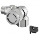 Vanne thermostatique série AQ M 30 x 1,5, angle coudé DN 15, droite OVENTROP