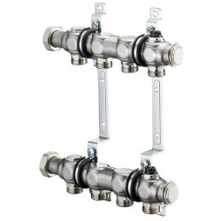 Distributeur Inox Multidis SH pour raccordement radiateur, G 3/4Z AG 2 cercles OVENTROP