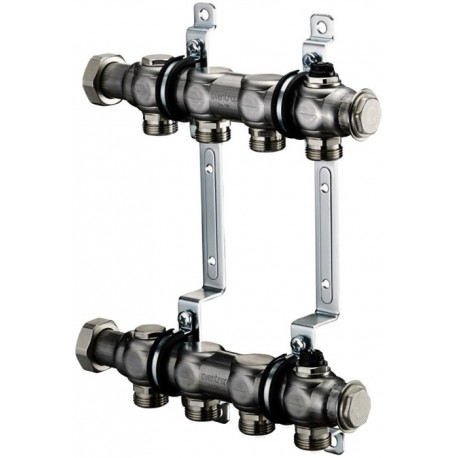 Distributeur inox Multidis SH pour raccordement radiateur, G 3/4Z AG 7 cercles OVENTROP