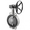 VANNE PAP. A OREILLES LISSE, VOLANT, DN100, PN16, JOINT EPDM