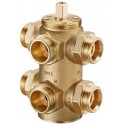 RobinetA TOURNANT SPHERIQUE 6 VOIESOPTIBAL W6 , DN15, 3/4 M