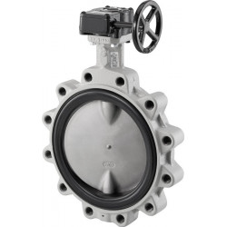 VANNE PAPILLON A REDUCTEUR VOLANT DN450