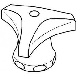 Poignée Classica-Standard chr Mark rouge