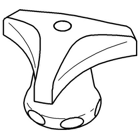Poignée Classica-Standard chr Mark rouge