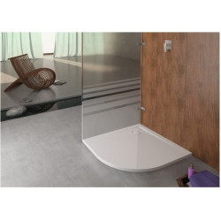 Receveur de douche quart de cercle MUNA avec antidérapant 800 x 800 x 30 mm blanc HOESCH