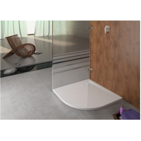 Receveur de douche quart de cercle MUNA avec antidérapant 800 x 800 x 30 mm blanc HOESCH