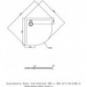 Receveur de douche quart de cercle MUNA 800 x 800 x 30 mm blanc HOESCH