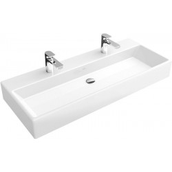 Memento, Lavabos muraux, 1000 x 470 mm, Rectangulaire, modèle meulé, pour robinetterie murale, sans troude robinetterie,avec trop-plein, En porcelaine sanitaire